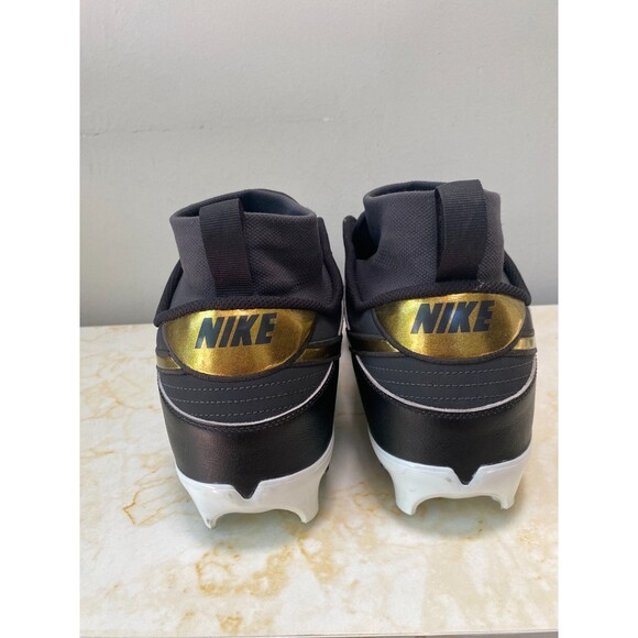 Nike Alpha Menace Dunk Gold Black Football Cleats HV6923-001 Men’s Rare Size 17